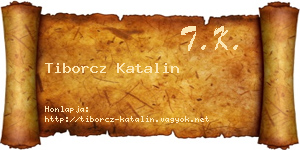 Tiborcz Katalin névjegykártya